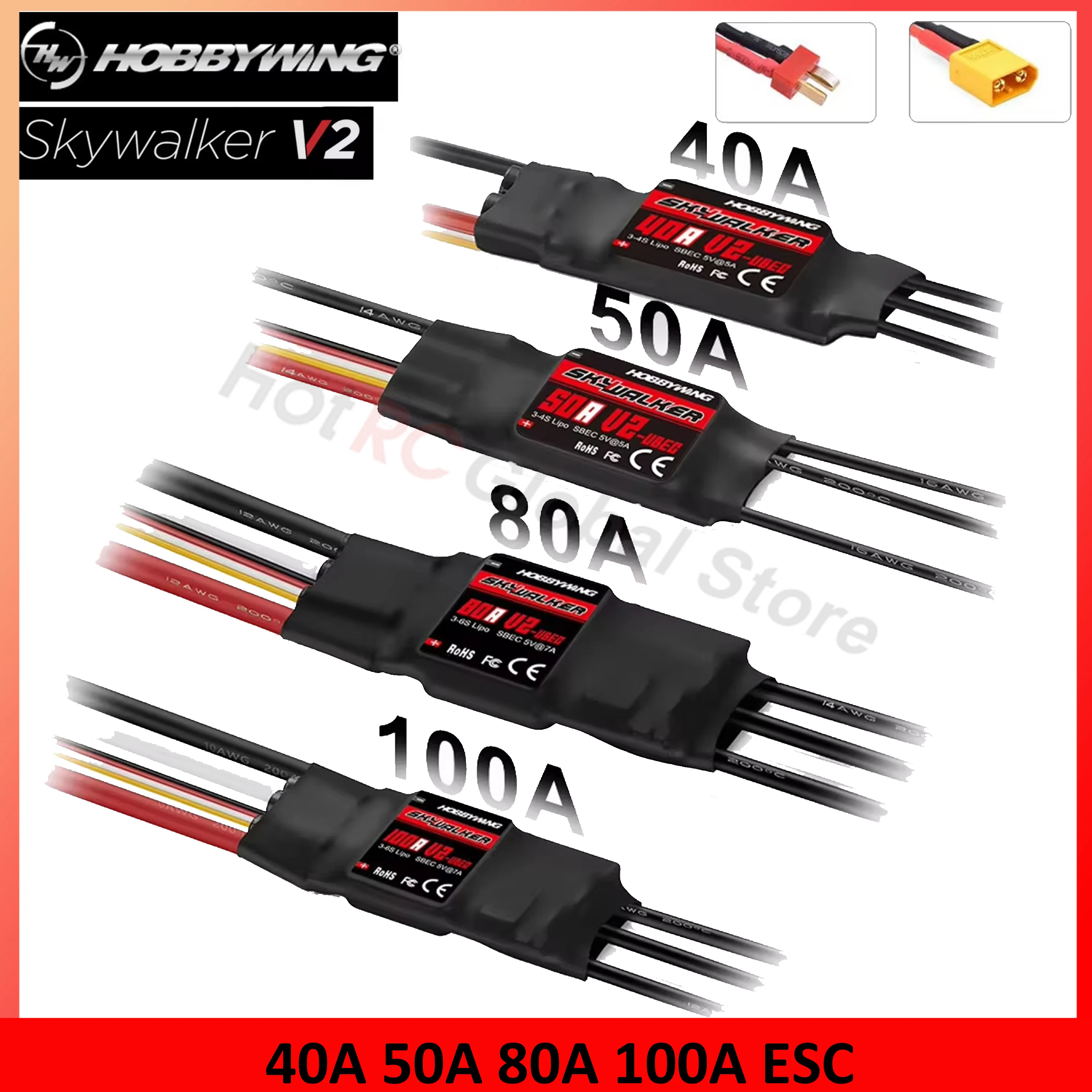 Drone Rc Quadcopter Controller - HOBBYWING Skywalker V2 serisi 40A 50A