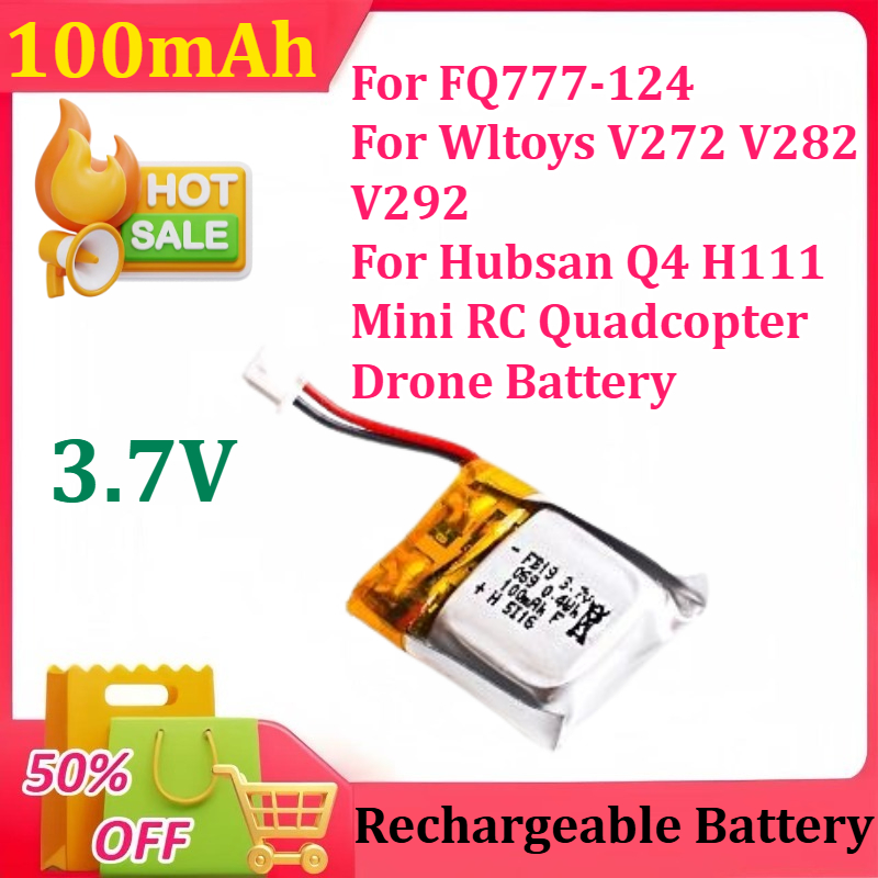 Drone Fq777 Rc Quadcopter - 3.7V 100mAh Lipo Pil, FQ777-124 Wltoys