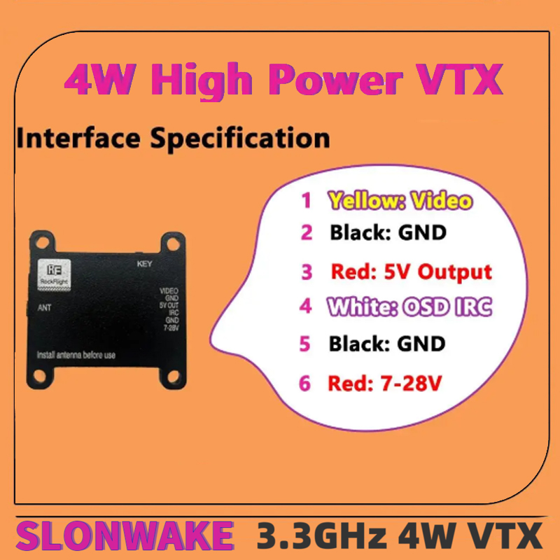 SLONWAKE FPV 3.3G 16CH 4000mW  - Drone Rc Remote incelemesi ve fiyatı
