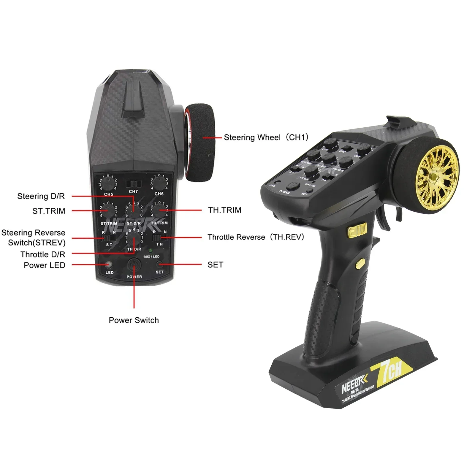 NEEBRC 7CH 2.4 Ghz Radyo Siste - Joystick Rc Drone incelemesi ve fiyatı