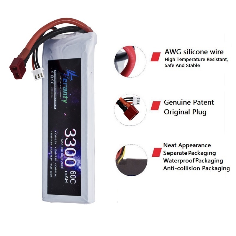 2S 7.4V LiPo Pil 3300mAh 60C A - Drone Lipo Battery incelemesi ve fiyatı