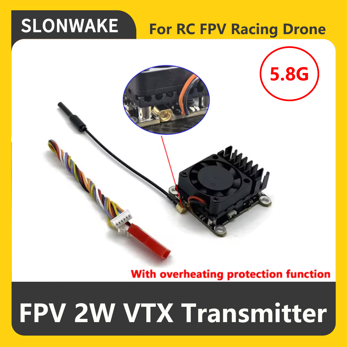 SLONWAKE 5.8G 2000mW FPV VTX V - Drone Rc Remote incelemesi ve fiyatı