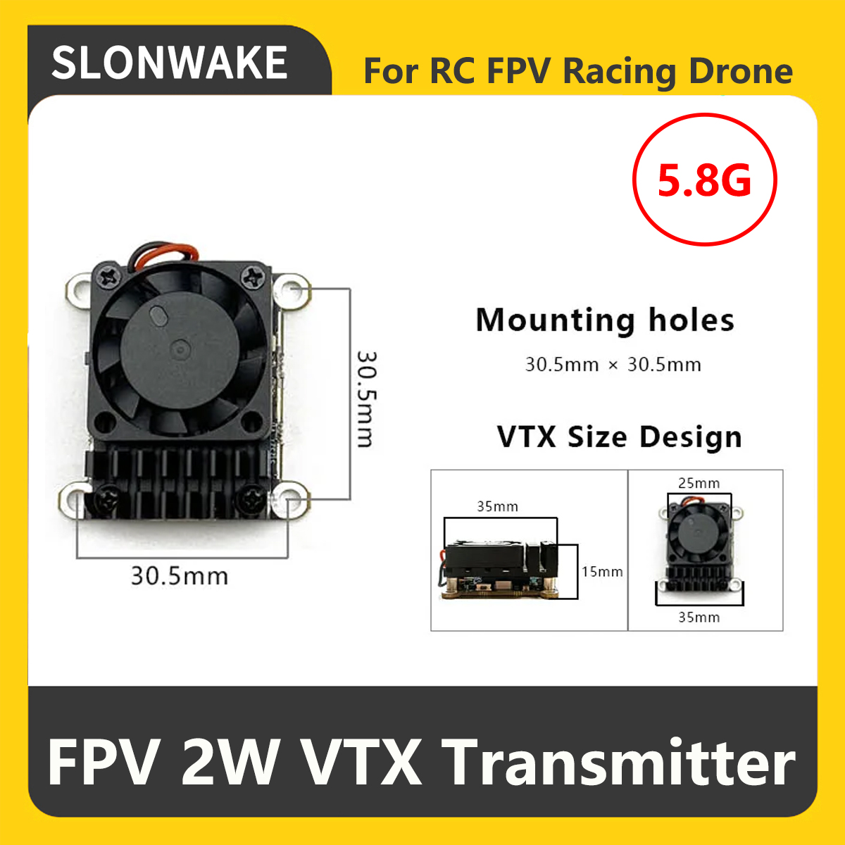 SLONWAKE 5.8G 2000mW FPV VTX V - Drone Rc Remote incelemesi ve fiyatı