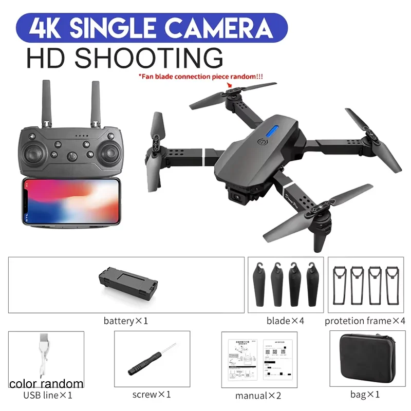 4K E88Pro drone, 1080P çift HD - Drone E88Pro Rc 4K incelemesi ve fiyatı